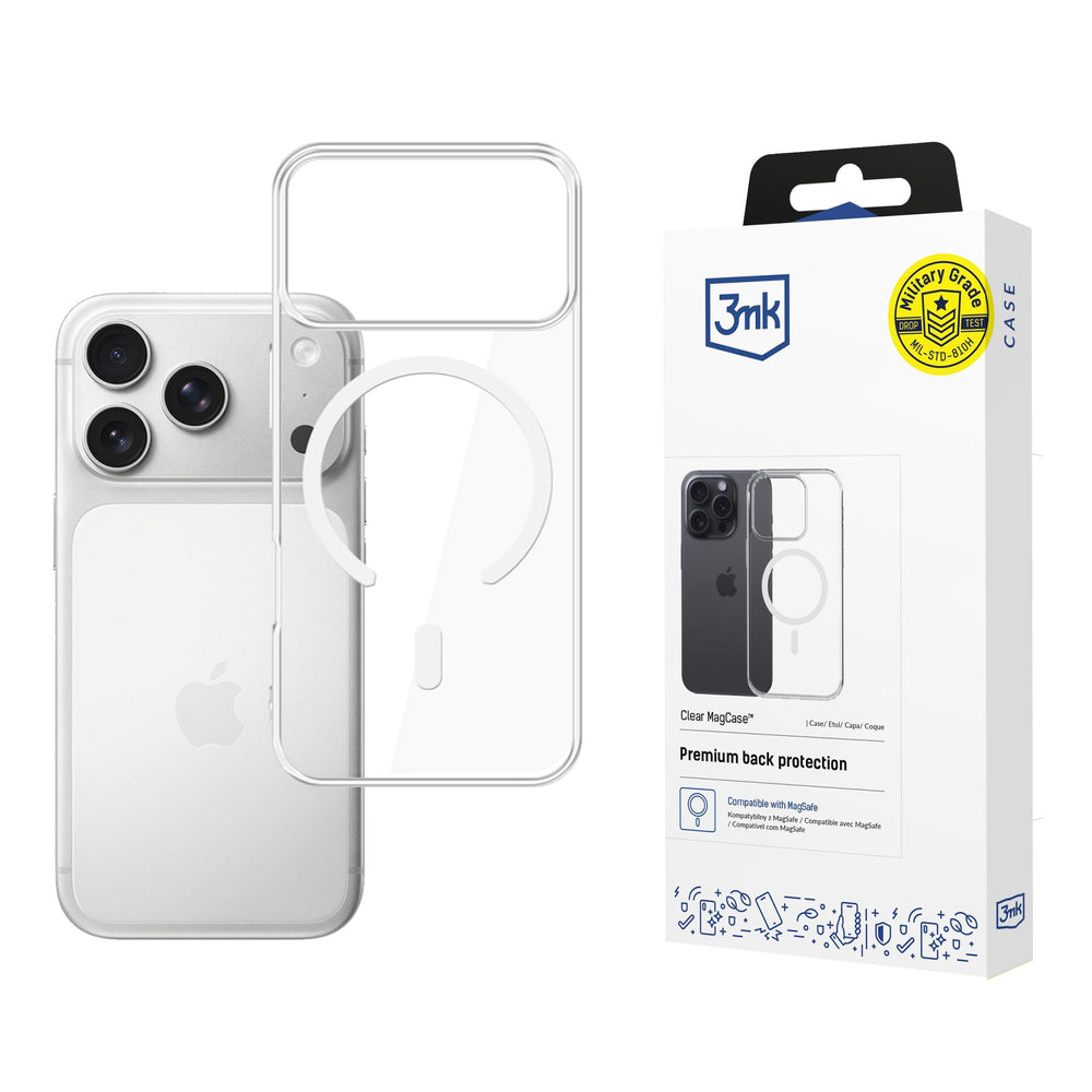 3mk Clear MagCase til Apple iPhone 17 Pro - gennemsigtig