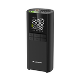 Wozinsky WPEP-8000 kompressor, elektrisk pumpe, 8000mAh power bank, lommelygte - sort