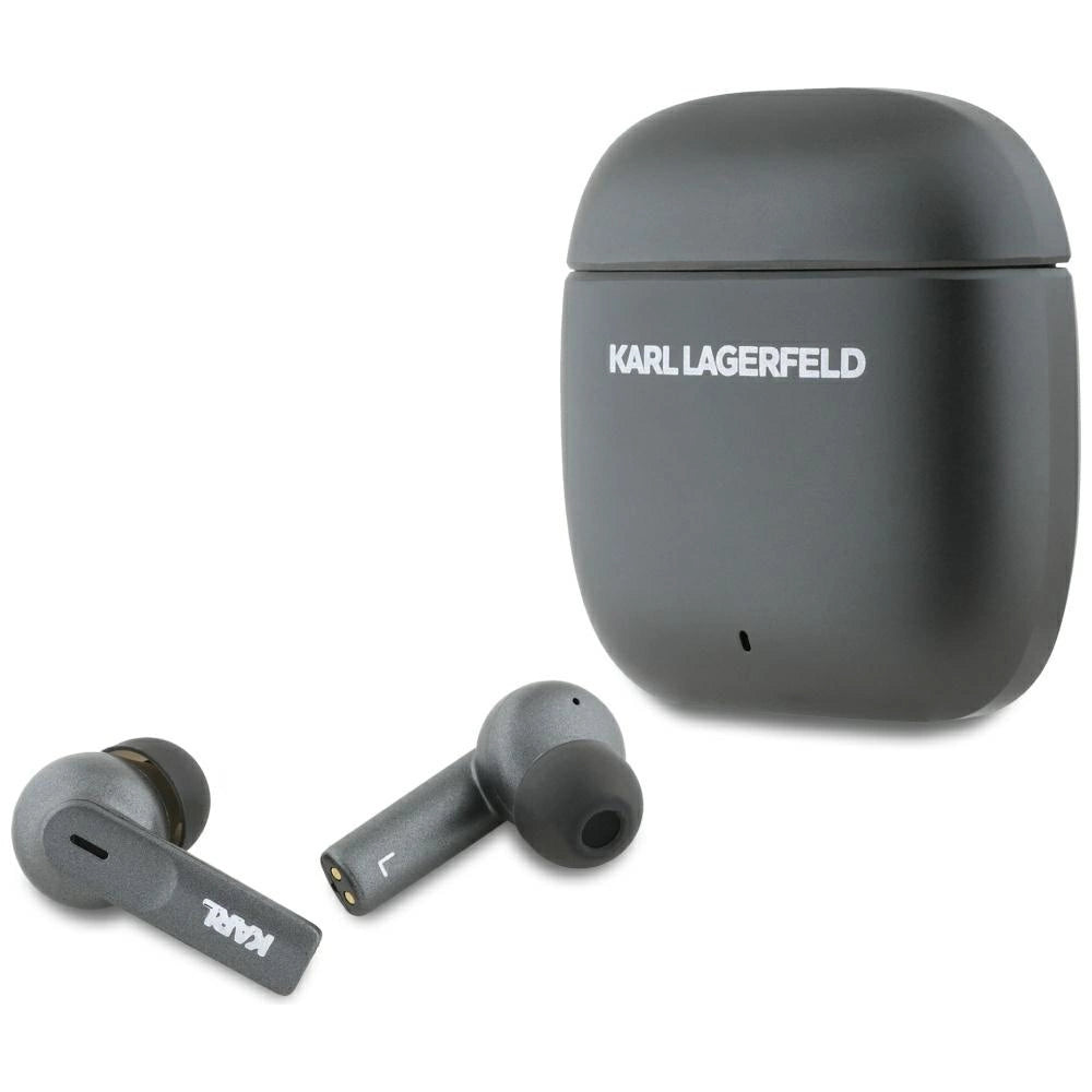 Karl Lagerfeld Metal Printed Logo ANC/ENC Headphones - sort