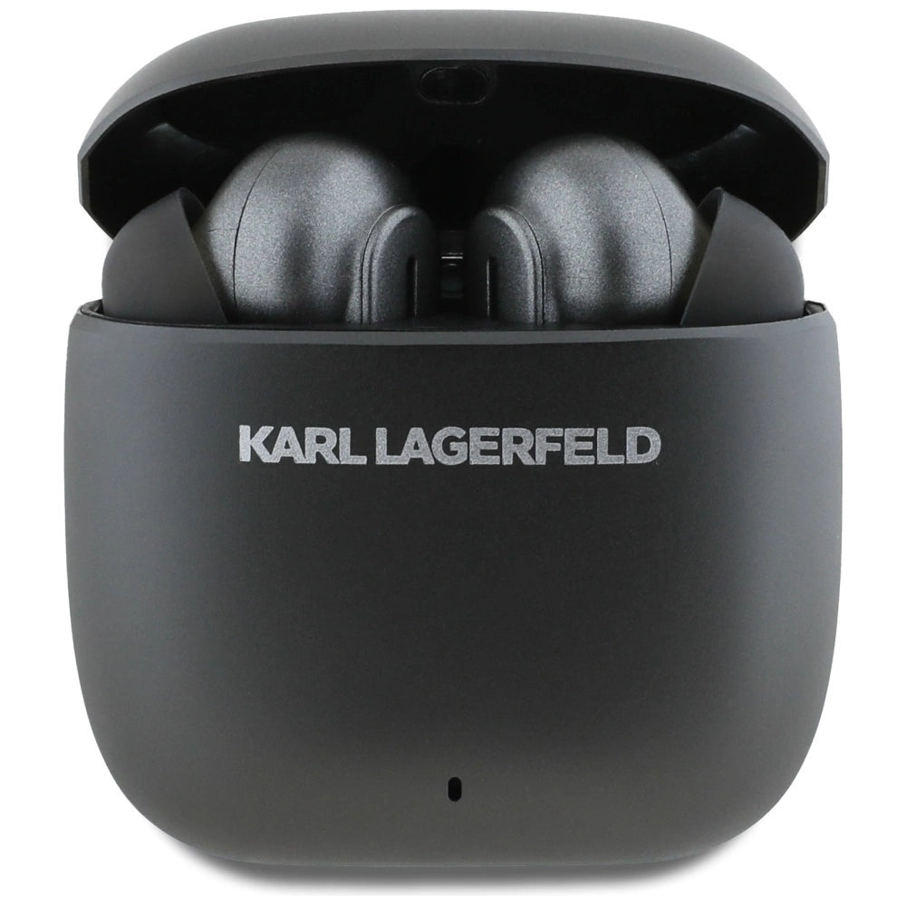 Karl Lagerfeld Metal Printed Logo ANC/ENC Headphones - sort