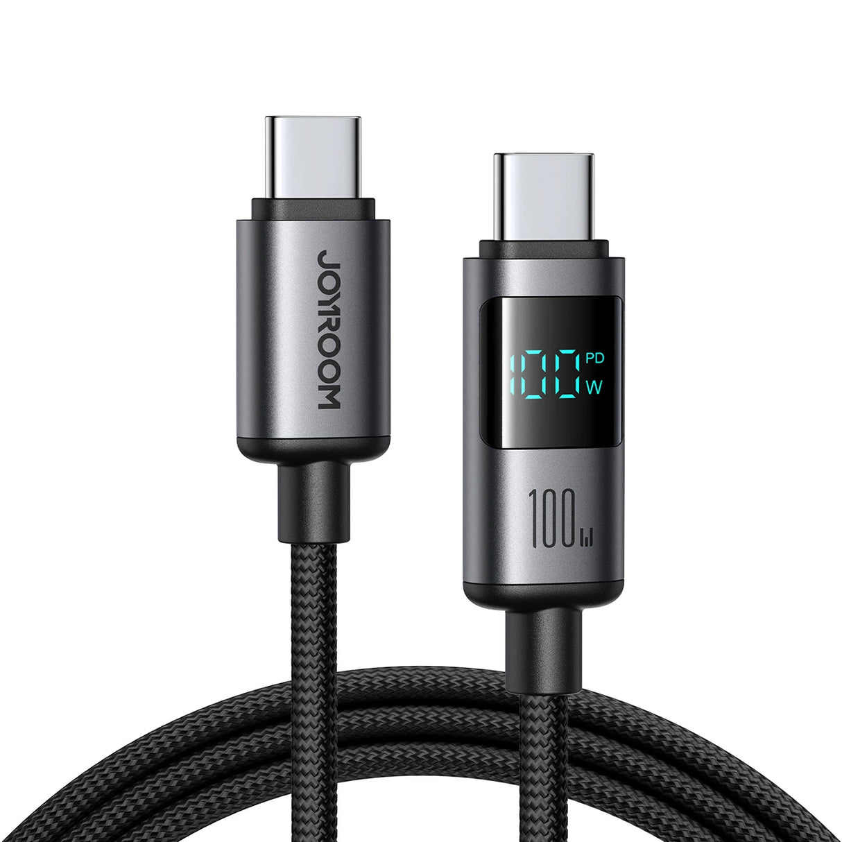 Joyroom S-A16 Pro Prism Series 100W USB-C-kabel - USB-C med digital skærm 1,2 m - sort