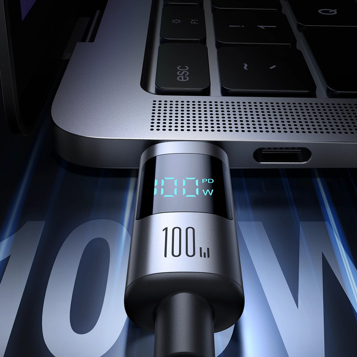 Joyroom S-A16 Pro Prism Series 100W USB-C-kabel - USB-C med digital skærm 1,2 m - sort
