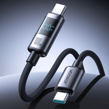 Joyroom S-A16 Pro Prism Series 100W USB-C-kabel - USB-C med digital skærm 1,2 m - sort