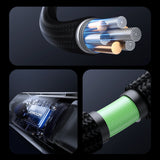 Joyroom S-A16 Pro Prism Series 100W USB-C-kabel - USB-C med digital skærm 1,2 m - sort