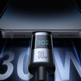 Joyroom S-A16 Pro Prism Series 30W USB-C - Lightning Cable med skærm 1,2 m - sort