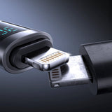 Joyroom S-A16 Pro Prism Series 30W USB-C - Lightning Cable med skærm 1,2 m - sort