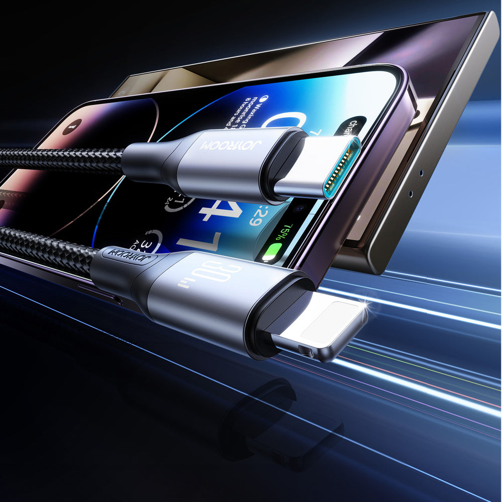 Joyroom S-A28 Flash Series 30W USB-C - Lightning kabel 1m - sort