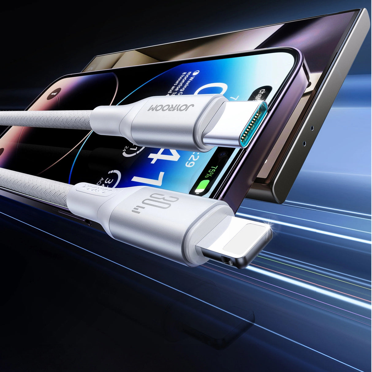 Joyroom S-A28 Flash Series 30W USB-C - Lightning kabel 2m - hvid