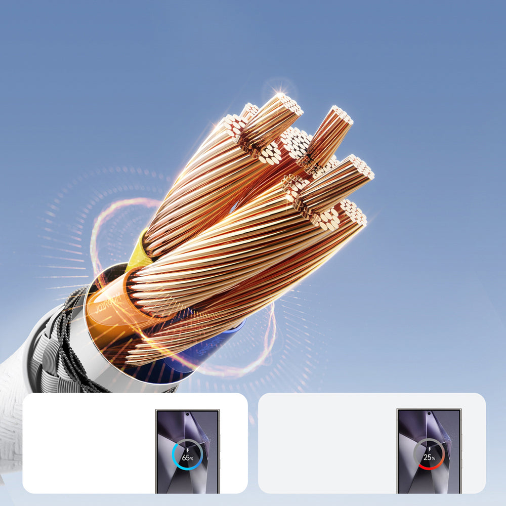 Joyroom S-A28 Flash Series 3A USB-A - USB-C Kabel 1m - Hvid