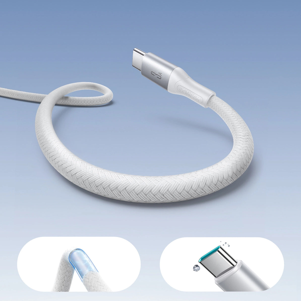 Joyroom S-A28 Flash Series 3A USB-A - USB-C Cable 2m - White