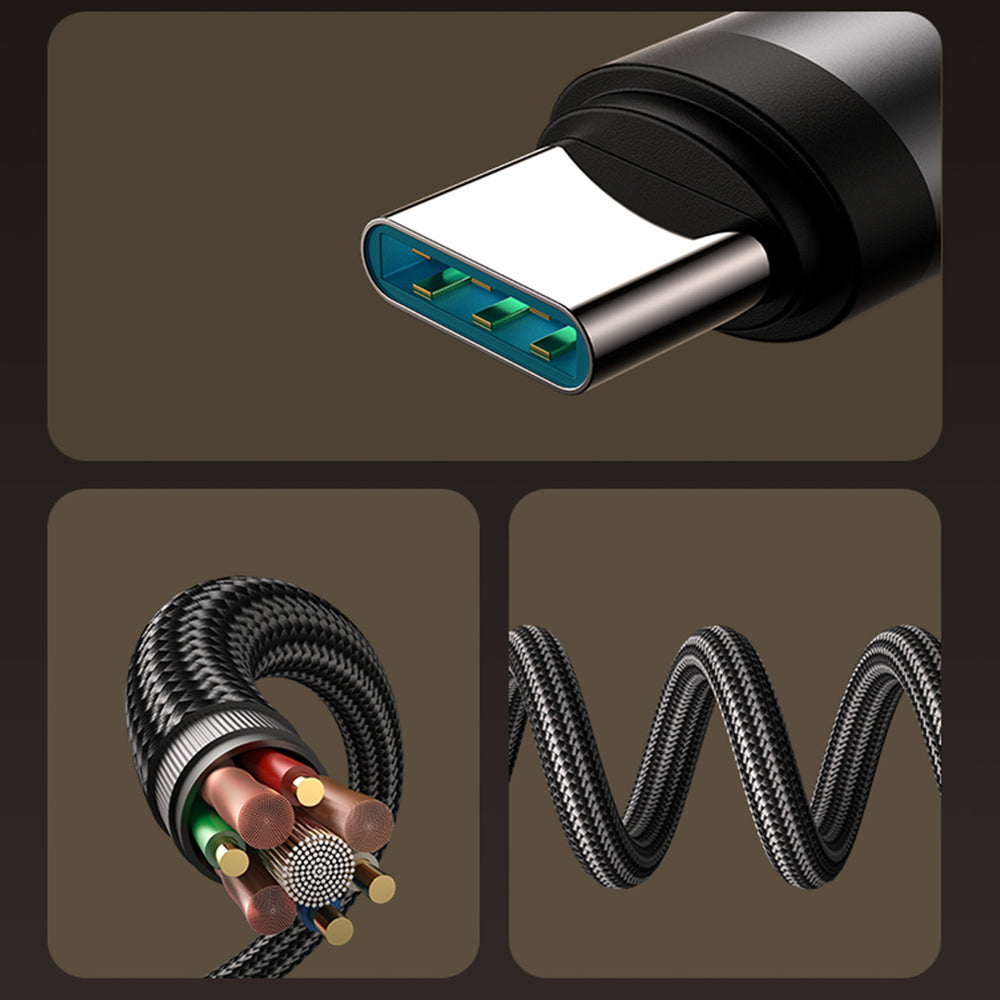 Joyroom S-A56 EnjoyX Series 90° USB-C - USB-C cable 60W 1.2m - black