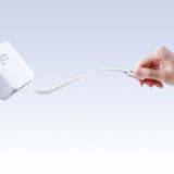 Joyroom JR-TCL06 67W GaN Wall Charger med indbygget inddrageligt USB-C-kabel - hvid