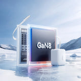 Joyroom JR-TCL06 67W GaN Wall Charger med indbygget inddrageligt USB-C-kabel - hvid