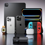 Joyroom JR-PR1 10000mAh 22.5W Powerbank med indbygget indtrækbart USB-C-kabel - sort