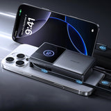 Joyroom JR-PR1 10000mAh 22.5W Powerbank med indbygget indtrækbart USB-C-kabel - sort