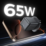 Joyroom JR-TCG18 65W Wall Charger 1 x USB-C (UK Plug) - sort