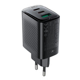 Acefast A108 GaN PD 67W 2xUSB-C 1xUSB-A Wall Charger - sort