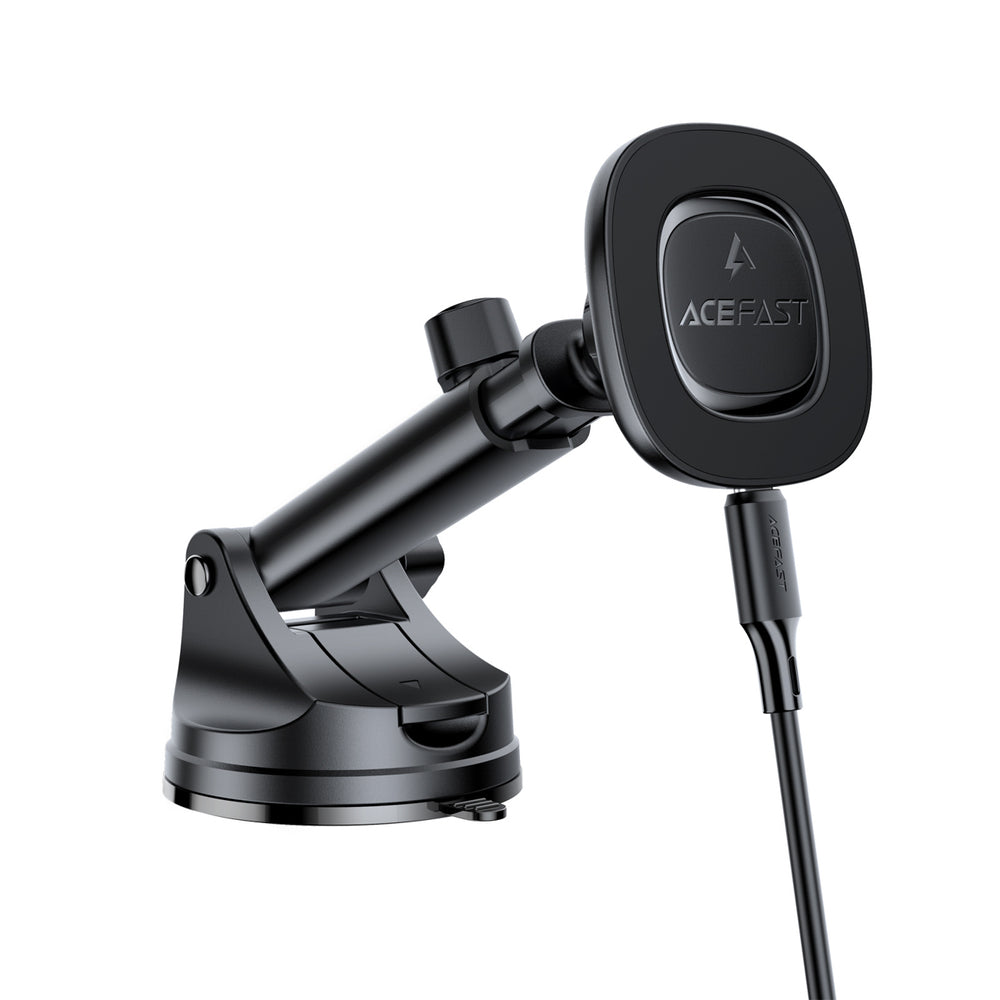 Acefast D47 Magnetic Dashboard Mount with Wireless Charger - Black