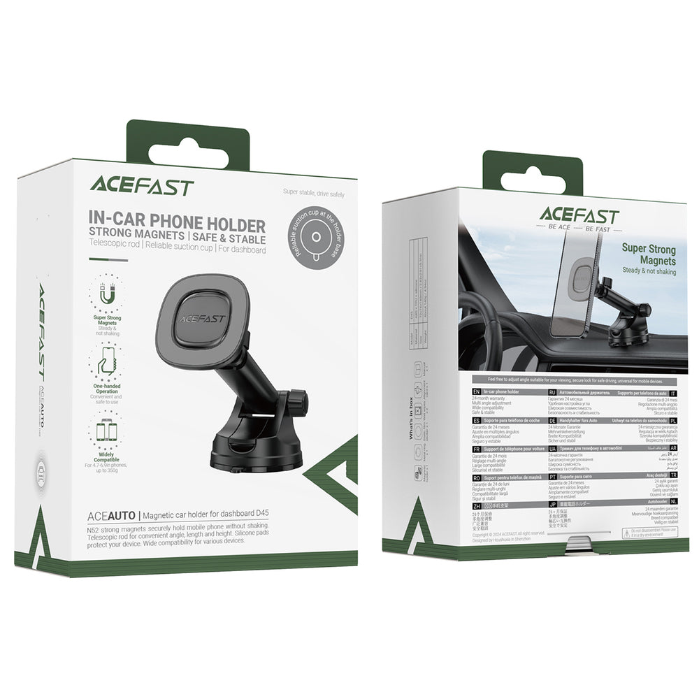 Acefast D45 Magnetic Dashboard Mount - Black