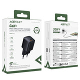 Acefast A118 GaN PD 30W USB-C Wall Charger - Black