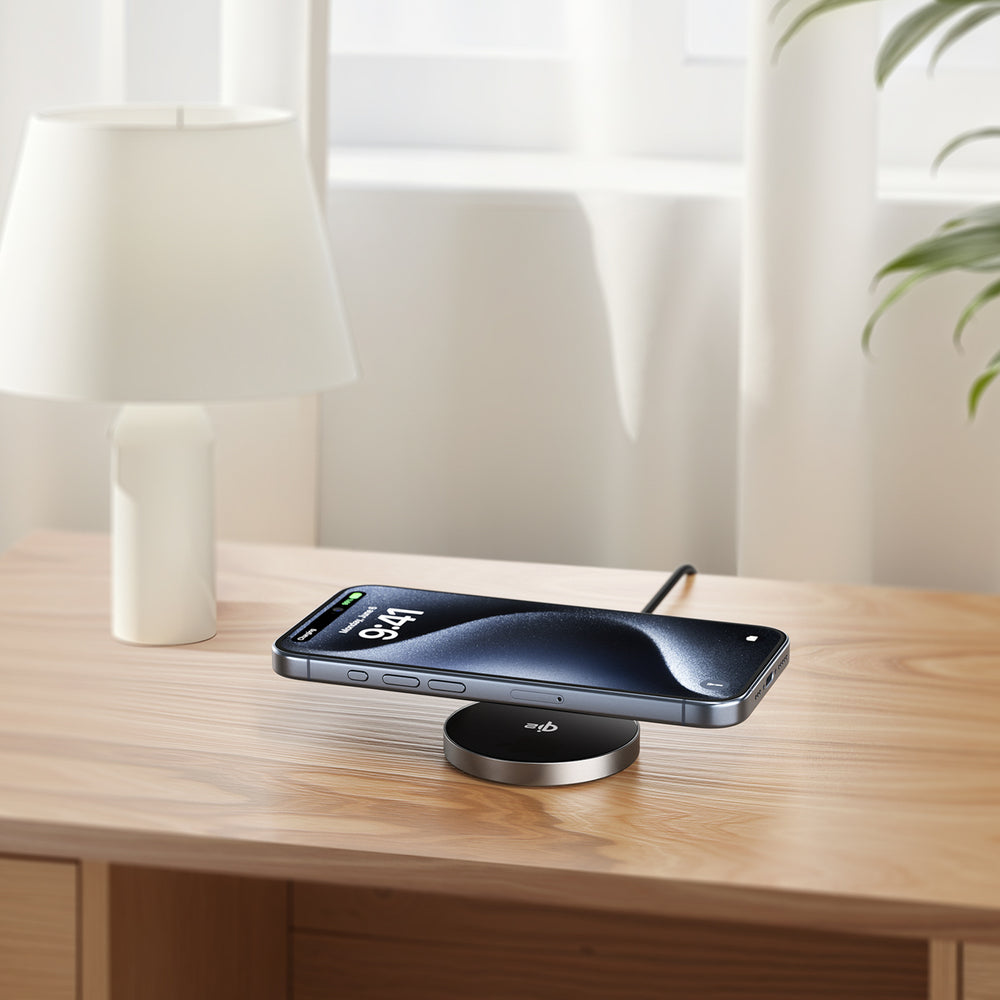 Acefast E24 Qi2 15W Magnetic Inductive Charger with 1.2m USB-C Cable - Black