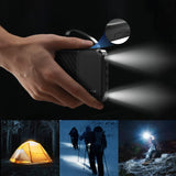 Dudao K11 10000mAh Powerbank med indbyggede kabler - sort