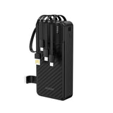 Dudao K11 Pro 20000mAh Powerbank med indbyggede kabler - sort