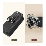 Dudao K11 Max 30000mAh Powerbank with Built-in Cables - Black