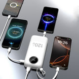 Dudao K13Pro 20000mAh Powerbank med indbygget kabel - hvid