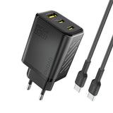 Dudao A29C 65W GaN Wall Charger + USB-C Cable - sort