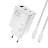 Dudao A29C 65W GaN Wall Charger + USB-C-kabel - hvid