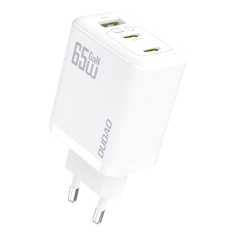 Dudao A29C 65W GaN Wall Charger + USB-C-kabel - hvid