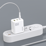 Dudao A29C 65W GaN Wall Charger + USB-C-kabel - hvid