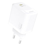 Dudao A28C 45W GaN Wall Charger + USB-C-kabel - hvid