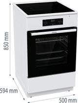 Gorenje GEIT5C60WPG Freestanding cooker Electric Zone induction hob White