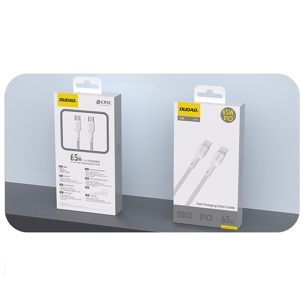 Dudao L9C 65W USB-C - USB-C Kabel 1m - Hvid