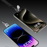 Dudao L20 Pro 4-i-1 USB-A / USB-C - Lightning / USB-C-kabel - sort