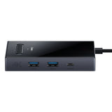Baseus PioneerJoy 8-in-1 USB-C hub HDMI 4K@60Hz + HDMI 4K@30Hz + DisplayPort 8K@30Hz + VGA + 2 x USB-A 3.0 + 2 x USB-C - gray