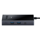 Baseus PioneerJoy 8-i-1 USB-C hub HDMI 4K@60Hz + HDMI 4K@30Hz + DisplayPort 8K@30Hz + VGA + 2 x USB-A 3.0 + 2 x USB-C - grå