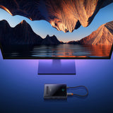 Baseus PioneerJoy 8-i-1 USB-C hub HDMI 4K@60Hz + HDMI 4K@30Hz + DisplayPort 8K@30Hz + VGA + 2 x USB-A 3.0 + 2 x USB-C - grå