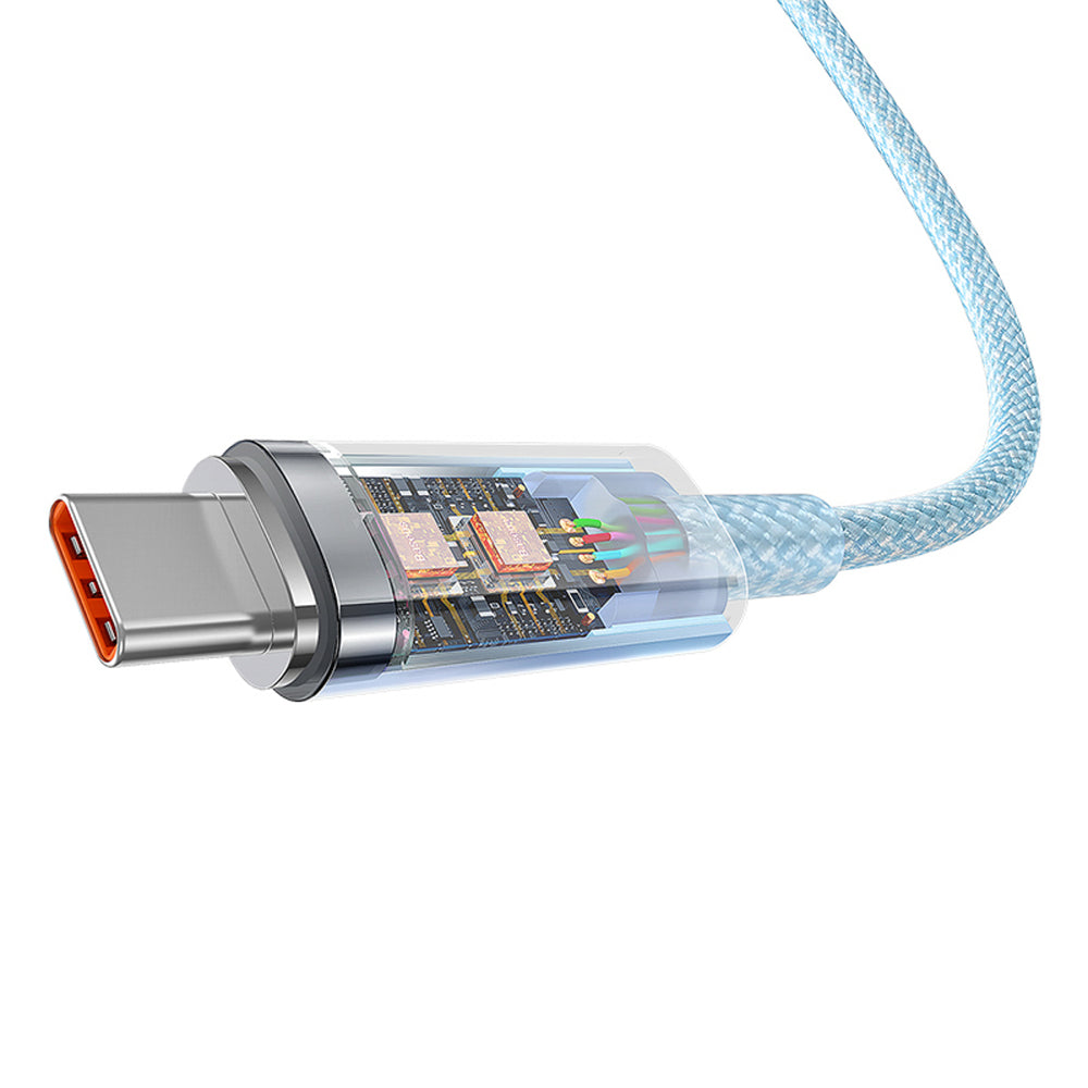 Baseus Explorer 100W USB-C - USB-C Cable with Intelligent Temperature Sensor 1m - Blue