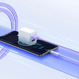 Baseus Explorer 100W USB-A - USB-C-kabel med intelligent temperatur sensor 1m - Purpur