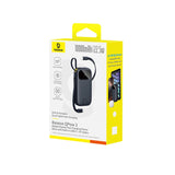 Baseus EnerFill FC31 10000mAh 22.5W Powerbank med digitalt display og 2 indbyggede kabler (USB-C + Lightning) - sort