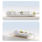 Baseus EnerFill FC31 20000mAh 22.5W Powerbank med digitalt display og 2 indbyggede kabler (USB-C + Lightning) - hvid