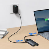 Baseus Metal Gleam II 10in1 HDMI USB-A USB-C RJ45 SD/TF Hub - Gray