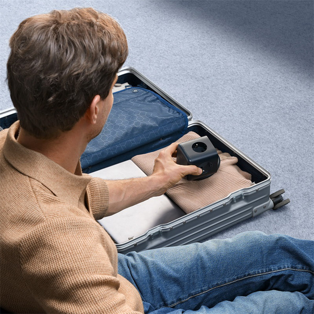 Baseus EnerFill FA11 67W Power Strip, USB-A + USB-C Cube + 3 x EU Socket 1,5 m - sort