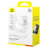 Baseus Palm 20W USB-C Wall Charger - hvid