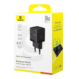 Baseus Palm 30W USB-C USB-A Wall Charger - sort