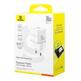 Baseus Palm 30W USB-C USB-A Wall Charger - hvid