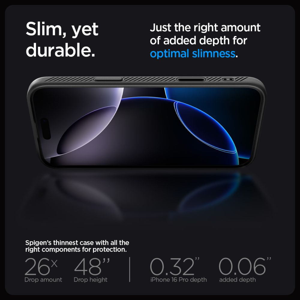 Spigen Liquid Air "T" MagSafe-fodral til iPhone 16 Pro - matt sort